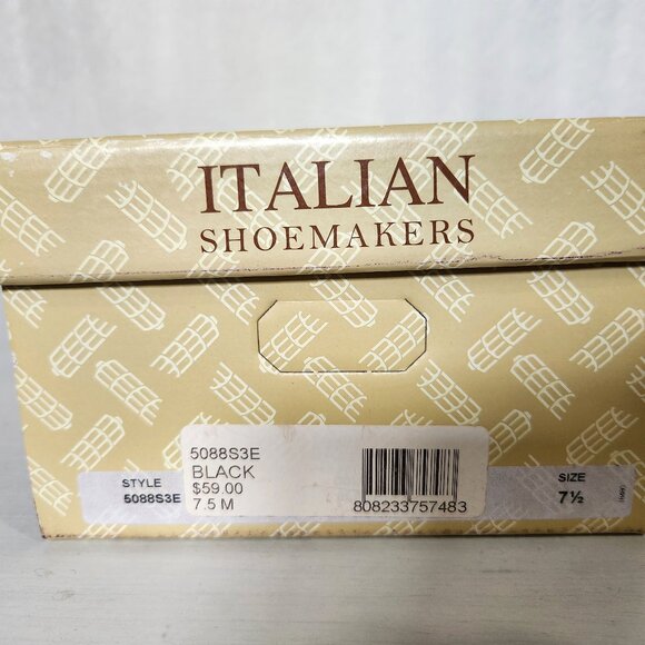 New in Box ITALIAN SHOEMAKERS Black Jeweled Platform Sandal - Picture 9 of 9